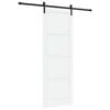 vidaXL Schuifdeur Wit en zwart 83 x 232 cm Massief grenenhout