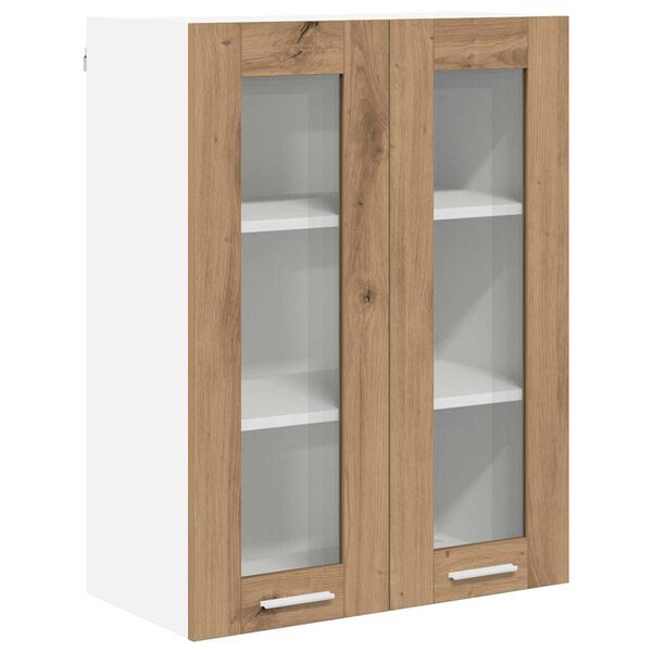 vidaXL Hangkast Riga Artisan Eiken 60 x 31 x 80 cm Bewerkt hout