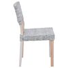 vidaXL Eetkamerstoel 2 pcs Wit gewassen 46 x 55 x 84 cm Kubu Rattan