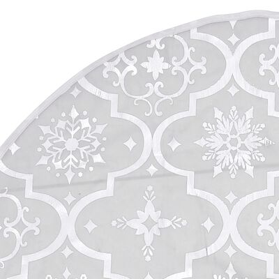 vidaXL Kerstboomrok luxe met sok 122 cm stof wit