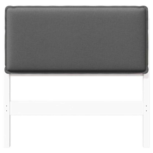 vidaXL Gestoffeerd hoofdbord met hoofdeinde Wit en Lichtgrijs 100 cm