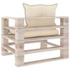 vidaXL 5-delige Loungeset met kussens pallet grenenhout