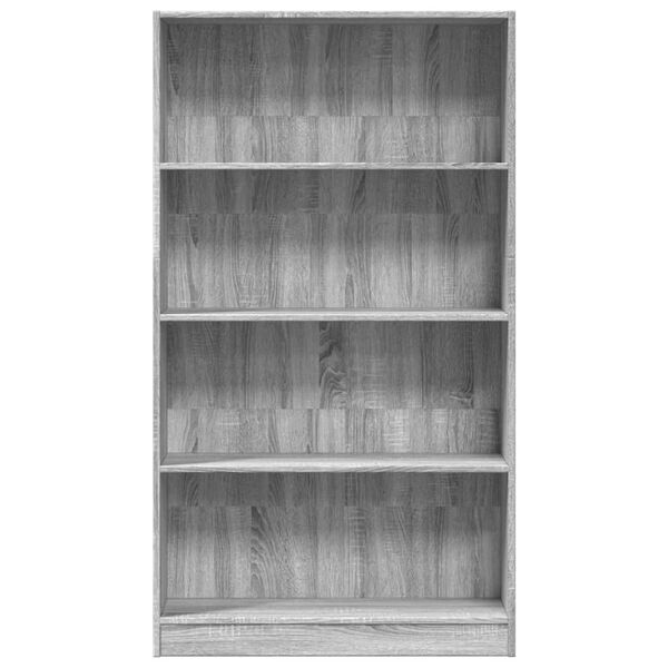vidaXL Boekenkast 80x24x143 cm bewerkt hout grijs sonoma eikenkleurig