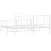 vidaXL Bedframe met hoofd- en voeteneinde metaal wit 183x213 cm