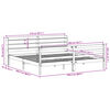 vidaXL Bedframe met hoofdbord massief grenenhout 200x200 cm