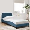 vidaXL Bedframe met hoofdeinde "Dover" fluweel blauw 90x190 cm