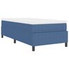 vidaXL Boxspringbed Blauw en Wit 100 x 200 cm Katoen Stof