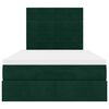 vidaXL Ottoman bed met matrassen 120x190cm fluweel donkergroen