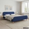 vidaXL Bedframe stof blauw 140x200 cm
