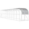 vidaXL Kippenhok Tegen de Muur zilver 1000 x 200 x 215 cm