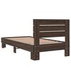 vidaXL Bedframe bewerkt hout en metaal bruin eikenkleurig 90x190 cm