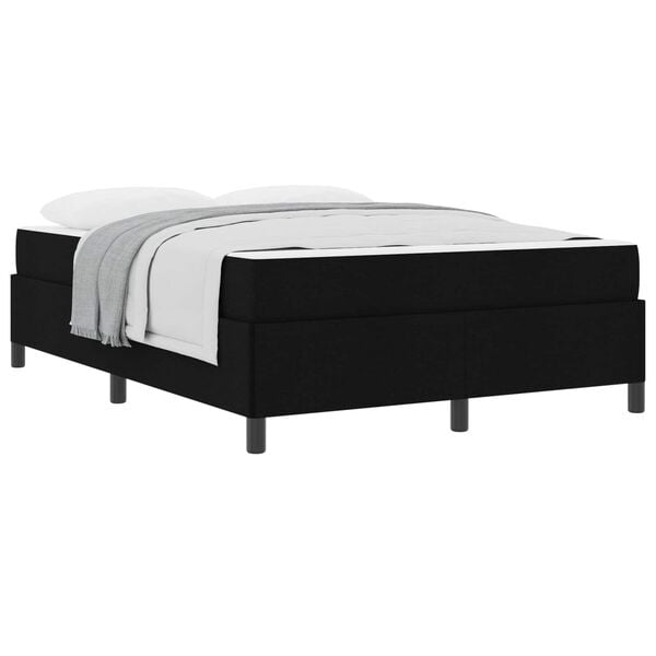vidaXL Boxspringbed Zwart 140 x 200 cm Stof