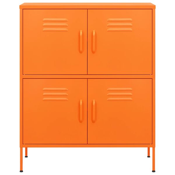 vidaXL Opbergkast 80x35x101,5 cm staal oranje