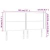 vidaXL Hoofdbord LED 183x16x118/128 cm fluweel donkergrijs