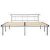 vidaXL Bedframe metaal grijs 200x200 cm