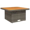 vidaXL Tuintafel 80x80x71 cm poly rattan en acaciahout grijs