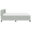 vidaXL Boxspringbed met matras Lichtgrijs 200 x 140 cm Fluweel