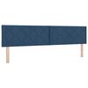 vidaXL Boxspringbed met matras met hoofdeinde Blauw 200 x 200 cm Stof