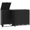 vidaXL Containerberging voor 3 containers 207x79x117 cm staal zwart
