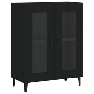 vidaXL Dressoir 69,5x34x90 cm bewerkt hout zwart