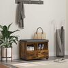 vidaXL Halbank met kussen met lade Gerookt eiken 60 x 38 x 46 cm