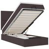 vidaXL Ottoman bed met matras en LED's 100x200cm stof donkerbruin
