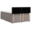 vidaXL Boxspring met matras stof taupe 140x190 cm