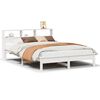 vidaXL Bedframe zonder matras massief grenenhout wit 160x200 cm