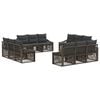 vidaXL Tuinbankenset 12 st Grijs poly rattan