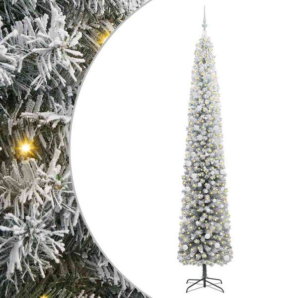 vidaXL Kunstkerstboom Groen 300 cm PVC en Staal en Kunststof
