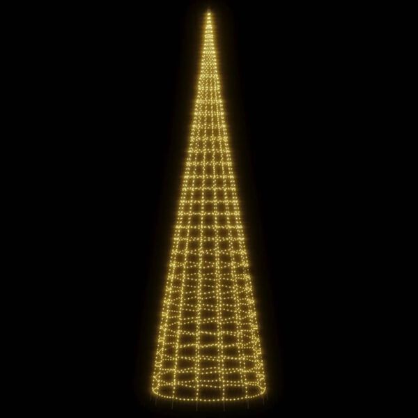 vidaXL LED-kerstboom aan vlaggenmast 3000 LEDs warm wit 800 cm