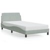 vidaXL Bedframe "Dover" fluweel lichtgrijs 100x190 cm