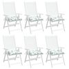 vidaXL Stoelkussens 6 st bladpatroon 40x40x7 cm stof