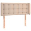 vidaXL Hoofdbord met randen 83x16x78/88 cm kunstleer cappuccinokleur
