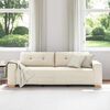 vidaXL Bank Beige 221 x 80 x 80 cm Linnen-mix stof