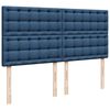vidaXL Ottoman bed met matras en LED's 160x200cm stof blauw