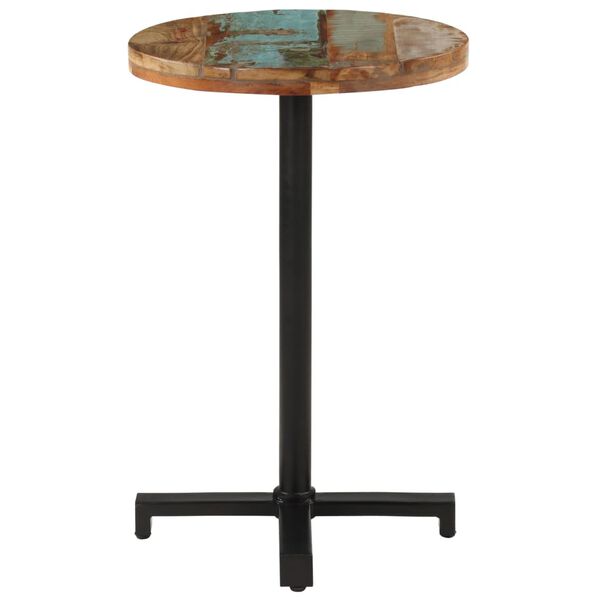 vidaXL Bistrotafel rond &Oslash;50x75 cm massief gerecycled hout