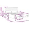 vidaXL Bedframe met hoofdeinde Zwart 160 x 200 cm Bewerkt hout