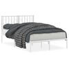 vidaXL Bedframe met hoofdbord metaal wit 120x200 cm