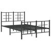 vidaXL Bedframe met hoofd- en voeteneinde metaal zwart 120x200 cm