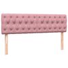 vidaXL Boxspring met matras fluweel roze 160x210 cm
