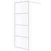 vidaXL Inloopdouchewand 80x195 cm transparant ESG-glas wit