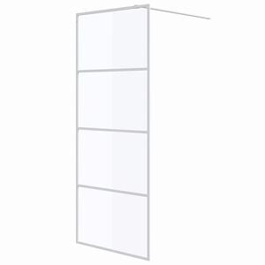 vidaXL Inloopdouchewand 80x195 cm transparant ESG-glas wit