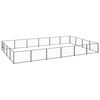 vidaXL Hondenkennel 24 m&sup2; staal zwart