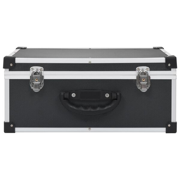 vidaXL Cd-koffer voor 60 cd's aluminium ABS zwart