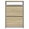 vidaXL Schoenenkast 75x34x112 cm bewerkt hout sonoma eikenkleurig