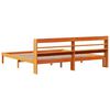 vidaXL Bedframe met hoofdbord massief grenenhout wasbruin 200x200 cm