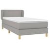 vidaXL Boxspring met matras stof lichtgrijs 100x200 cm