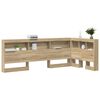 vidaXL Opberghoofdbord met plank Sonoma Eiken 90 cm Bewerkt hout