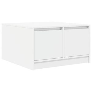 vidaXL Salontafel met lades 70,5x70x40 cm wit